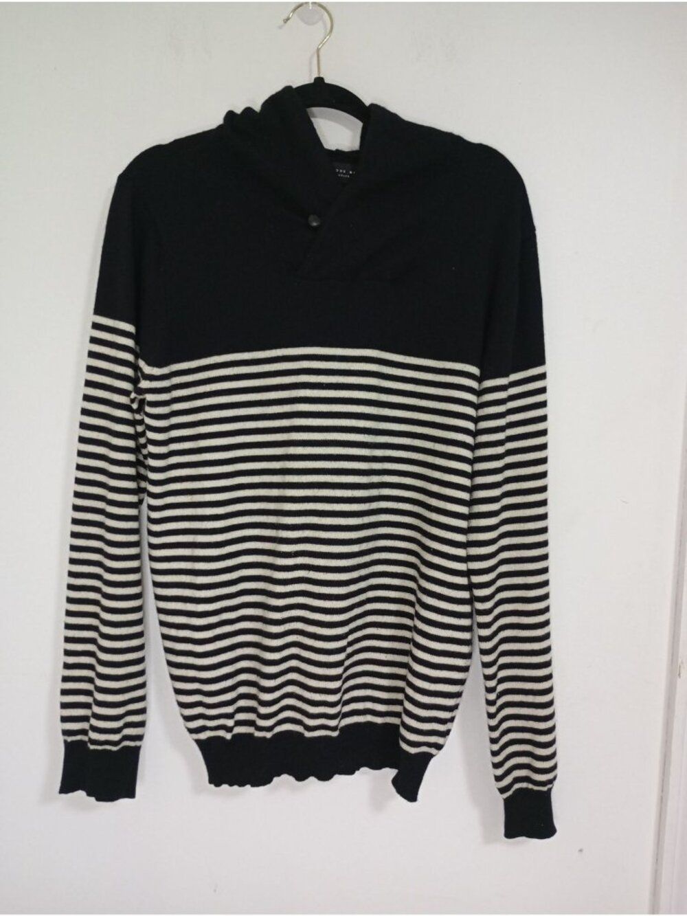 Twentyone Men Los Angeles Striped  Hooded Sweater Size L Wool Blend Casual